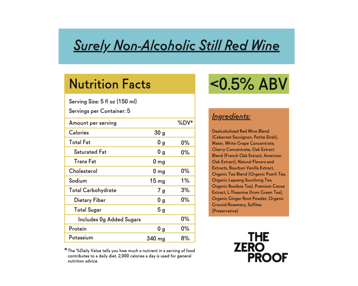 Surely Non-Alcoholic Still Red Wine - The Zero Proof