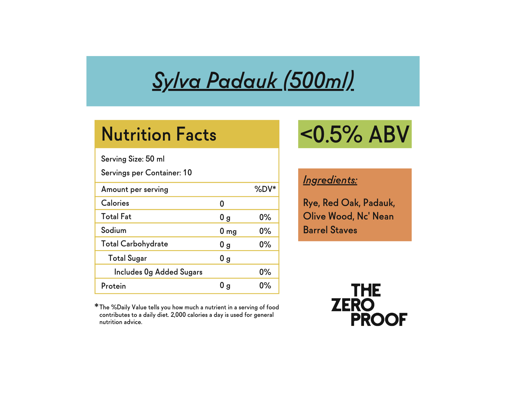 Sylva PADAUK (500ml) - The Zero Proof