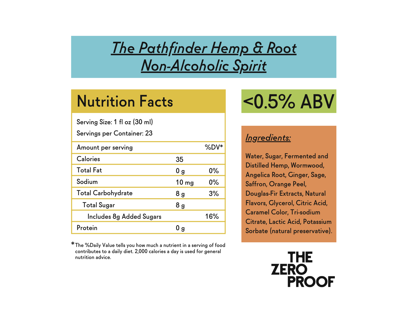 The Pathfinder Hemp & Root Non - Alcoholic Spirit - The Zero Proof