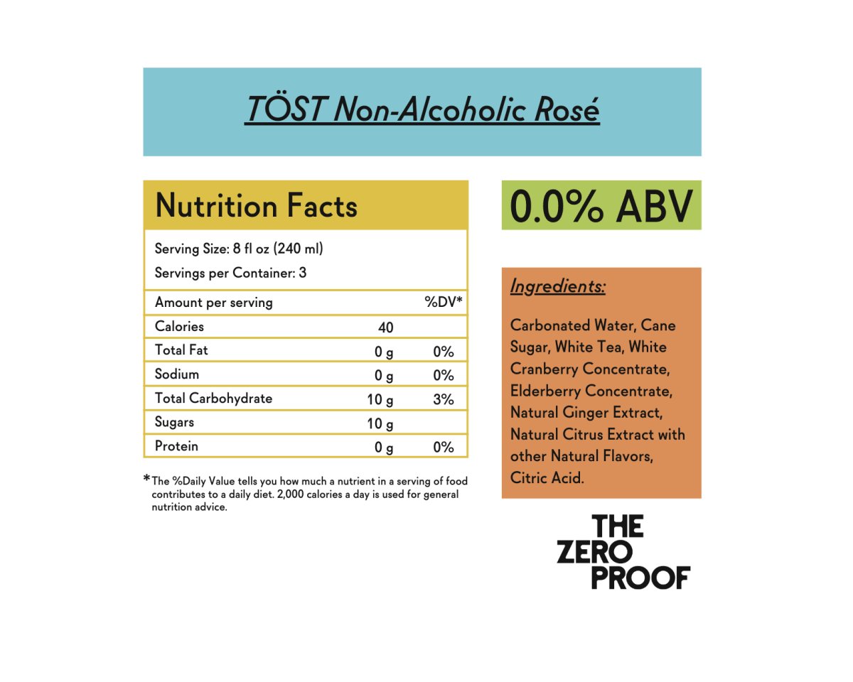TÖST Non - Alcoholic Rosé - The Zero Proof