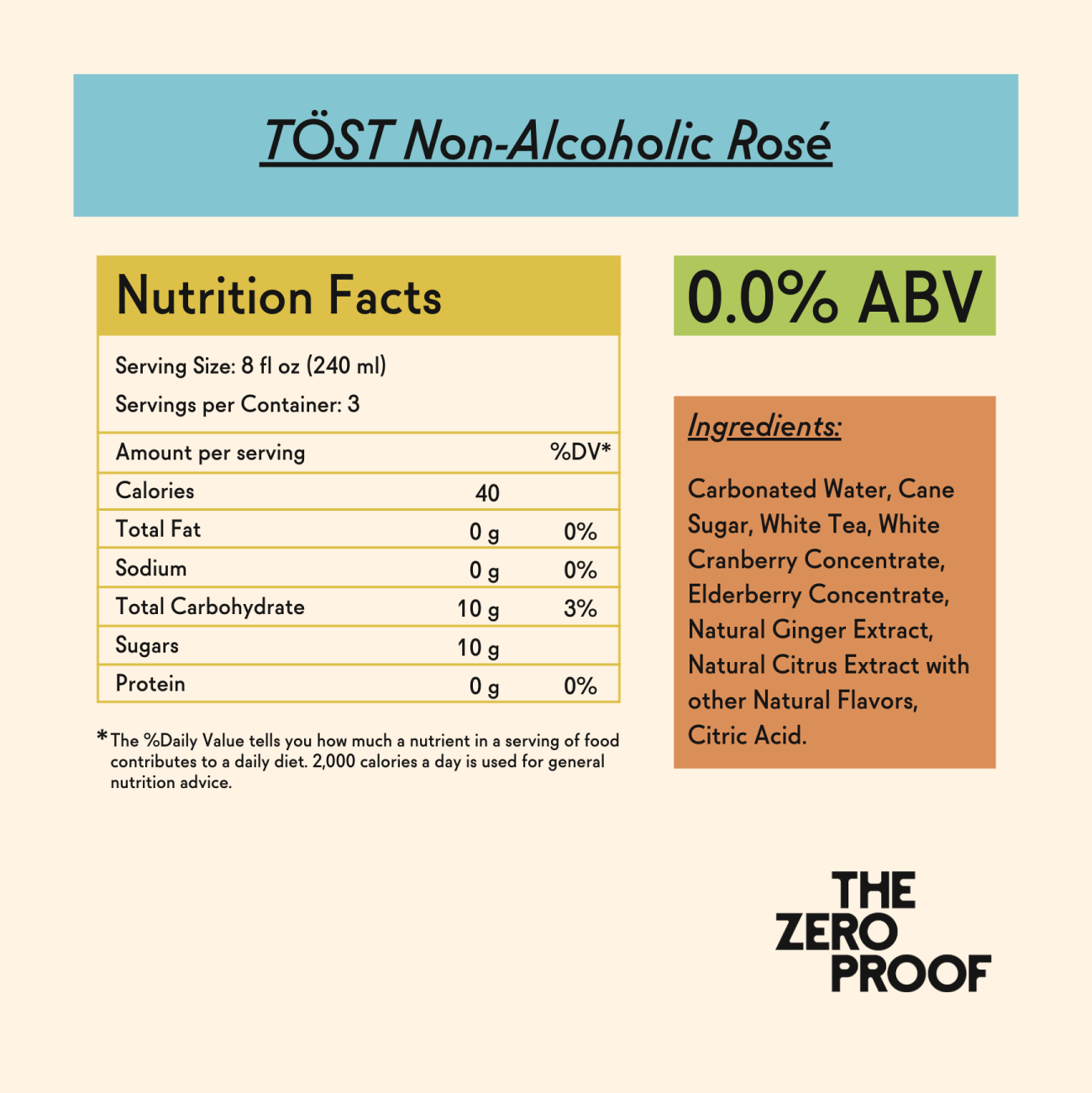 TÖST Non - Alcoholic Rosé - The Zero Proof