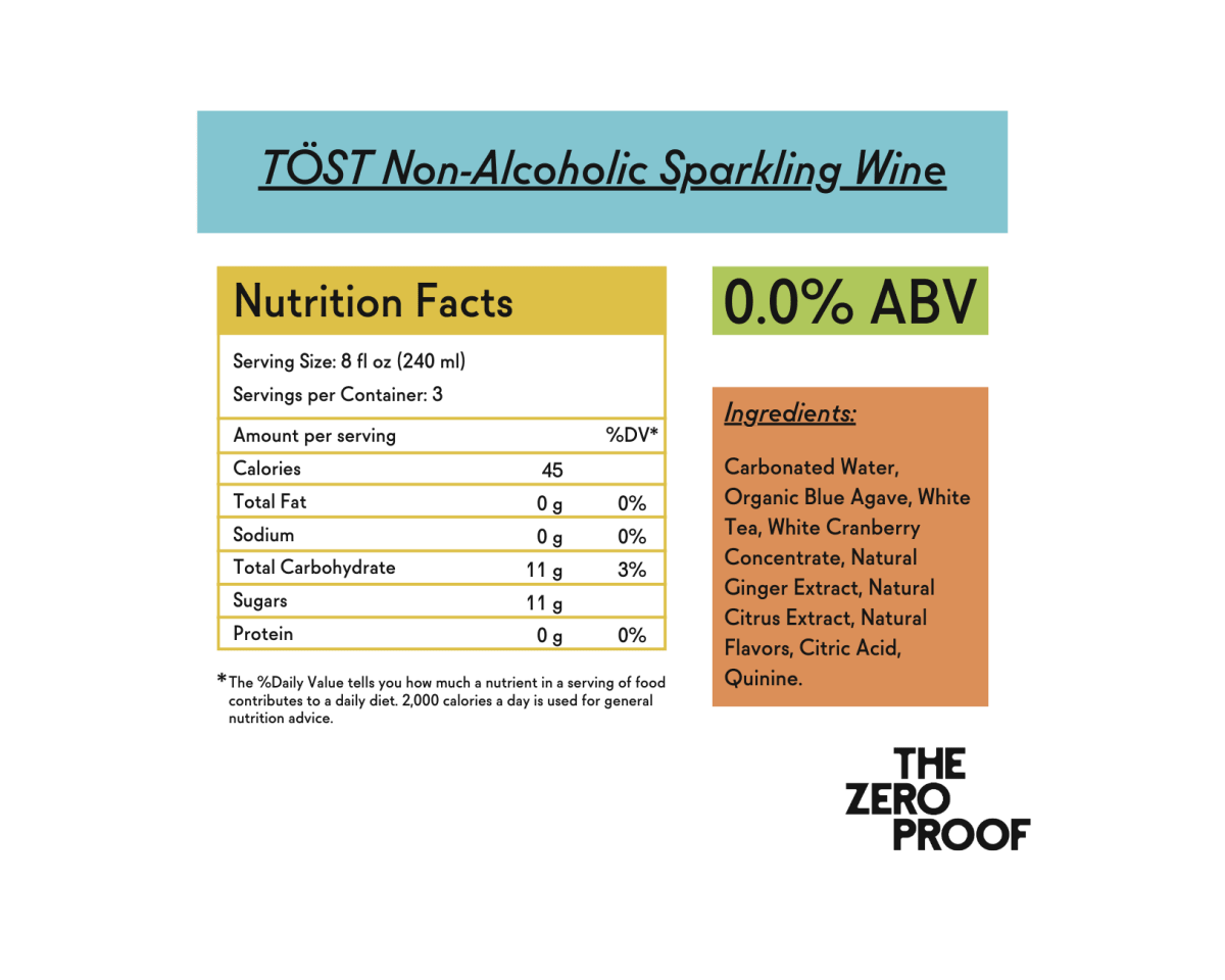 TÖST Non - Alcoholic Sparkling Wine - The Zero Proof