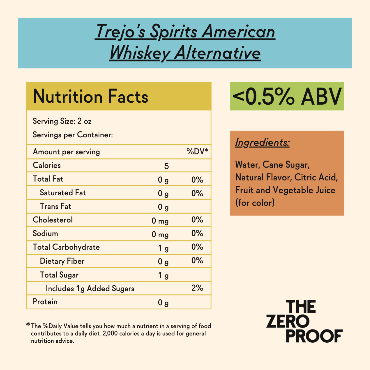 Trejo's Spirits American Whiskey Alternative - The Zero Proof