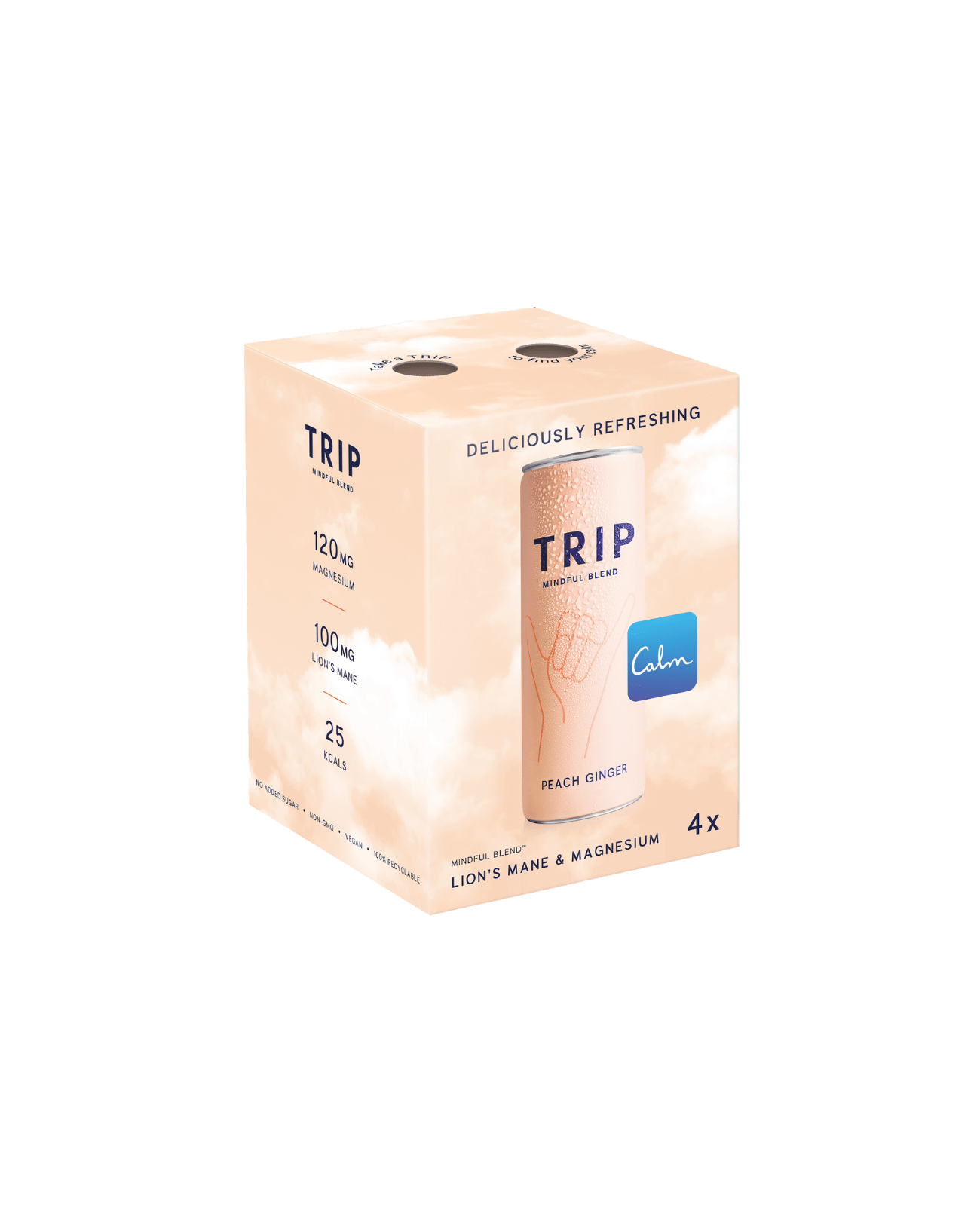 TRIP Mindful Blend Non - Alcoholic Cocktail - Peach Ginger - The Zero Proof