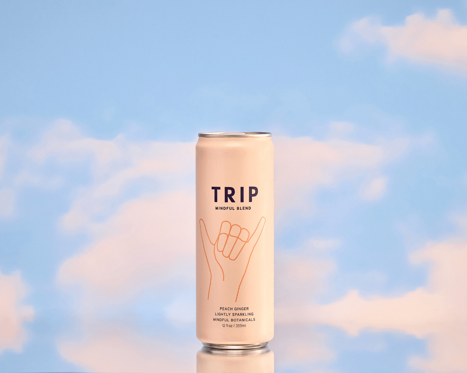 TRIP Mindful Blend Peach Ginger Sparkling Botanical Drink - The Zero Proof