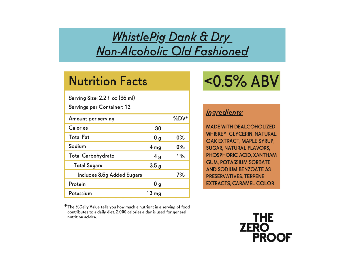 WhistlePig Dank & Dry Non - Alcoholic Old Fashioned - The Zero Proof