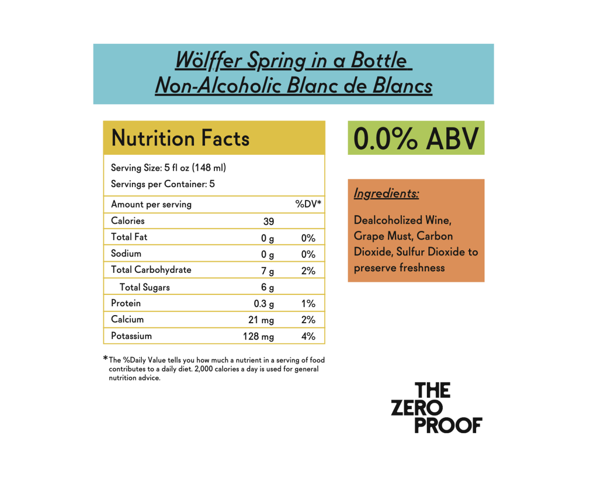 Wölffer Spring in a Bottle Non - Alocholic Blanc de Blancs - The Zero Proof