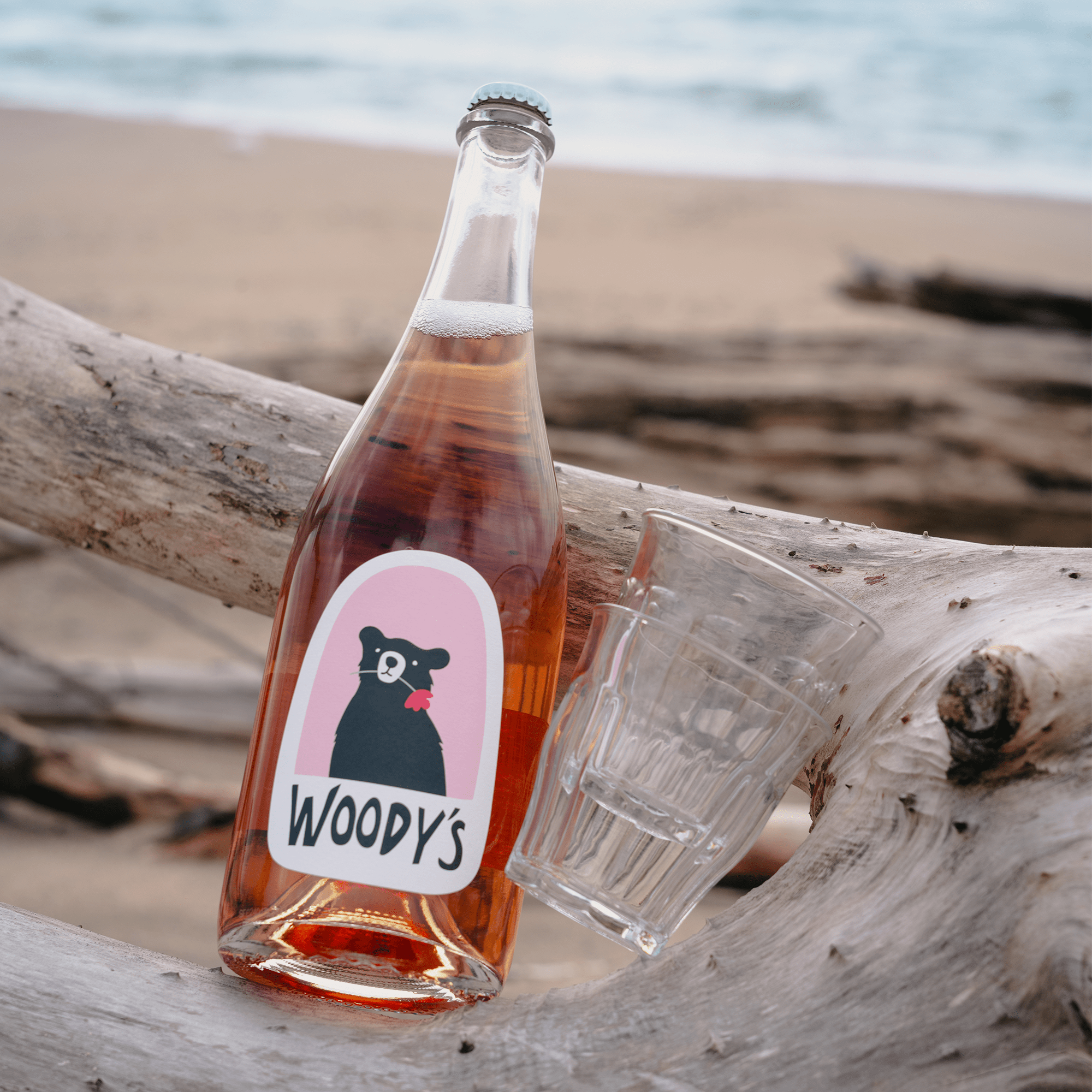 Woody's Non - Alcoholic Sparkling Rosé - The Zero Proof