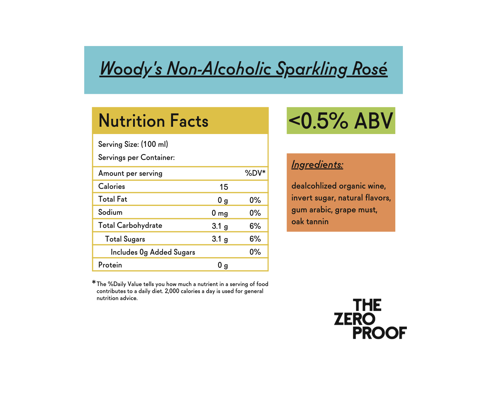 Woody's Non - Alcoholic Sparkling Rose - Mini - The Zero Proof