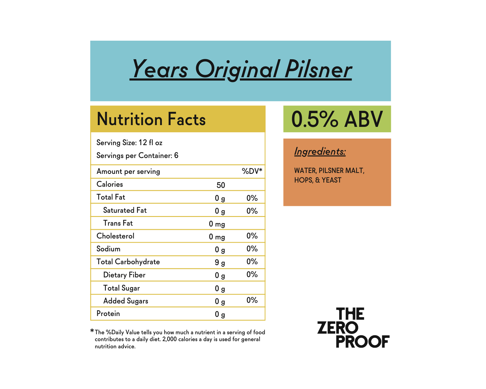 Years Non - Alcoholic Original Pilsner - The Zero Proof