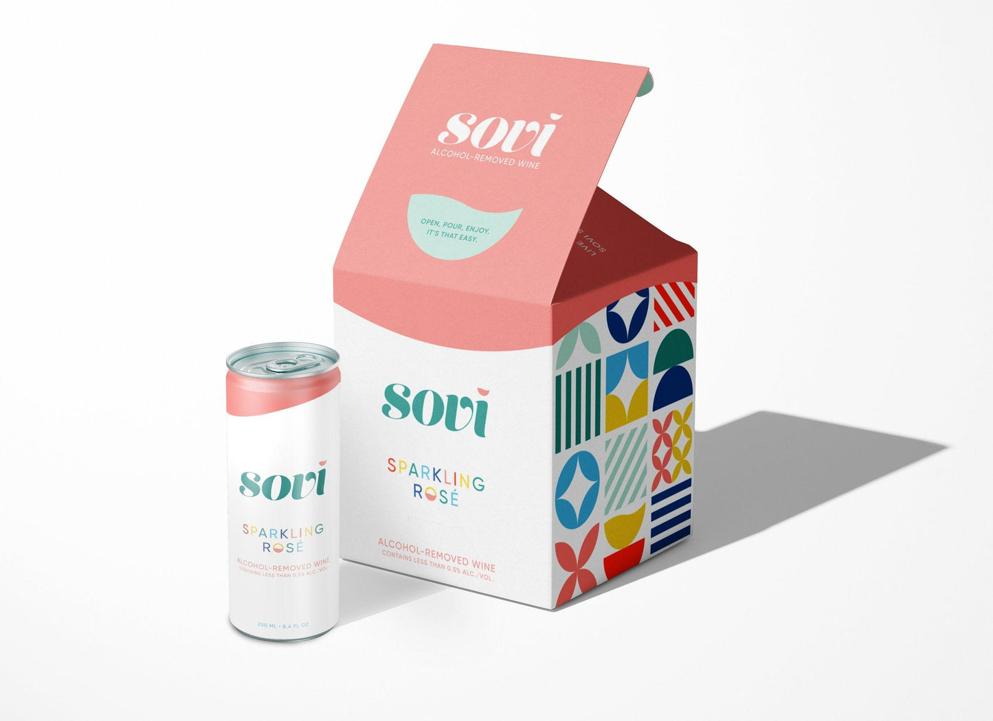 Sovi Sparkling Rosé (4-pack) - zero-proof-shop
