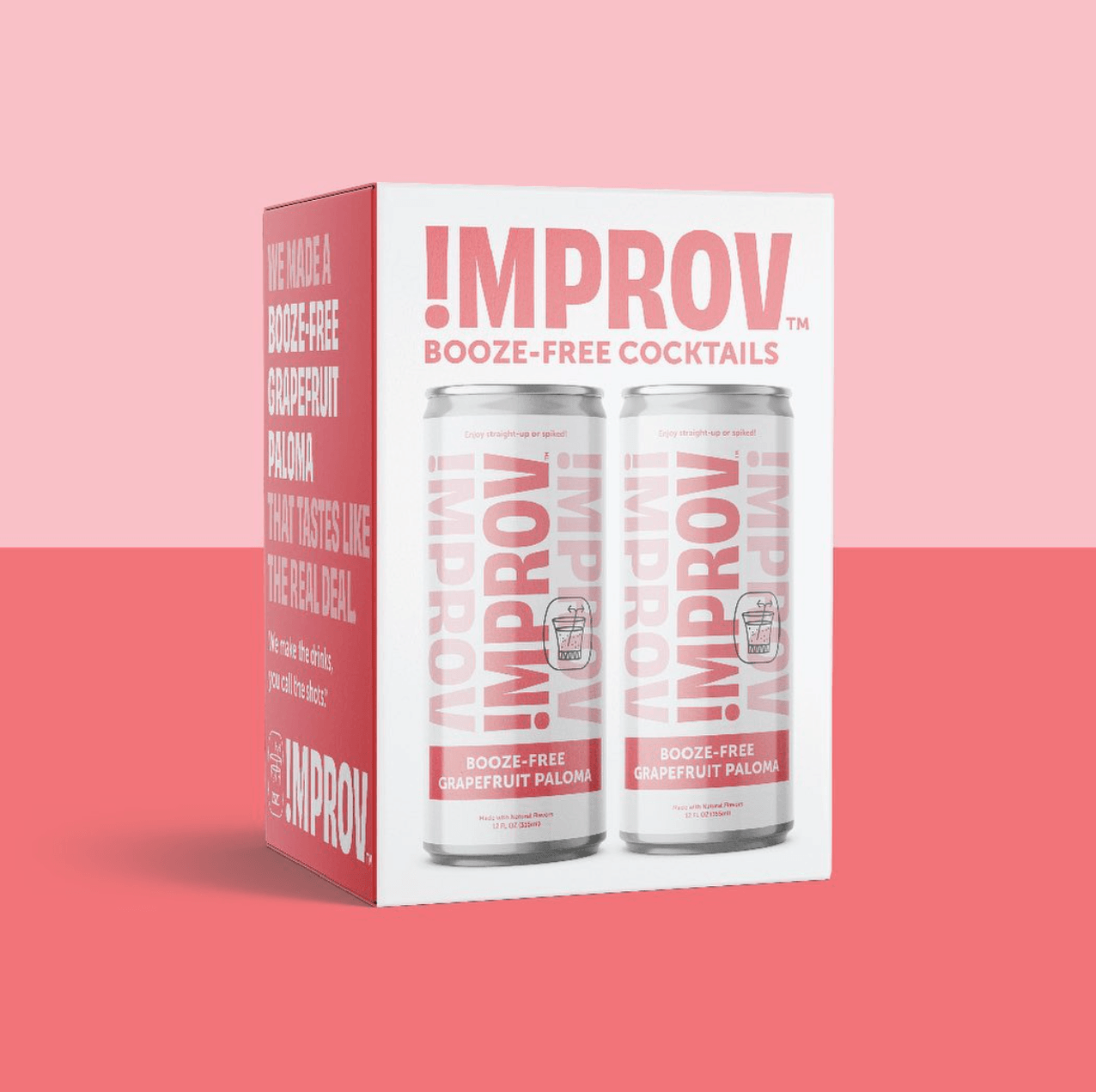 Improv Booze - Free Grapefruit Paloma (4 - pack) - The Zero Proof