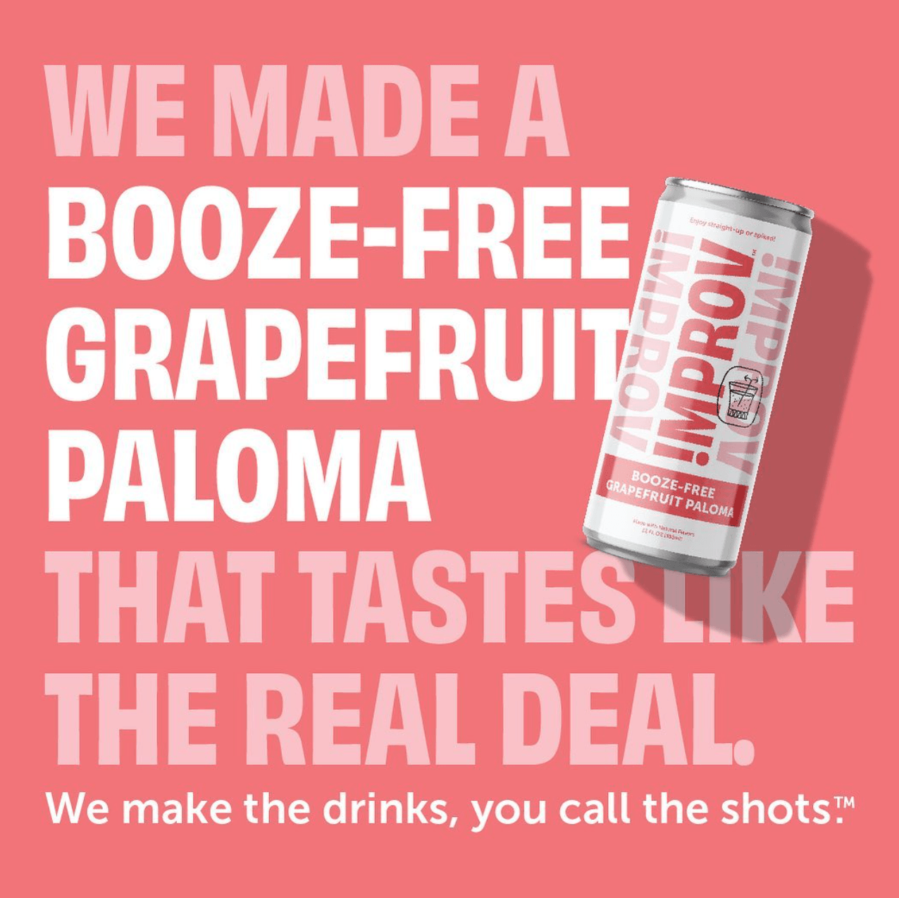 Improv Booze - Free Grapefruit Paloma (4 - pack) - The Zero Proof