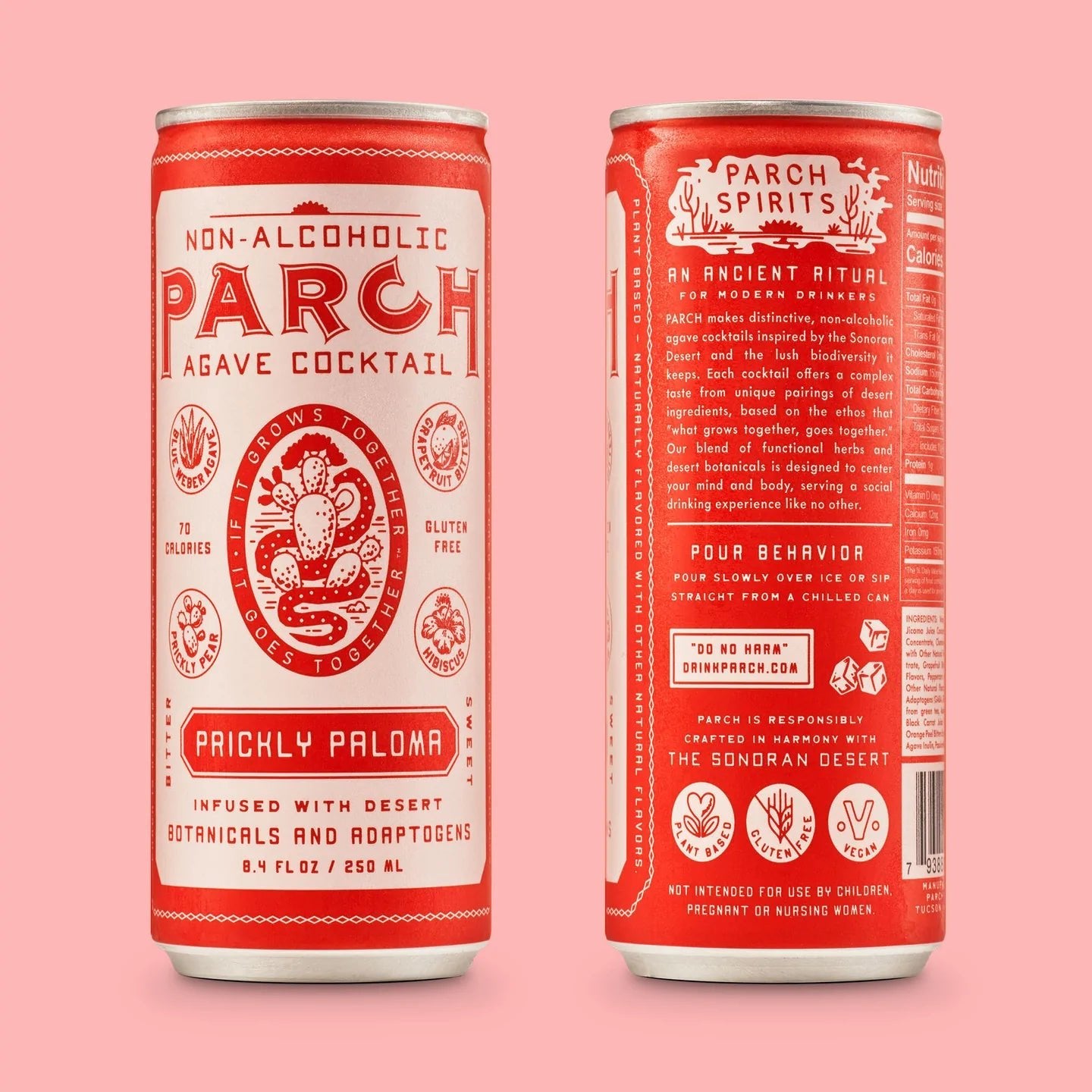 Parch Prickly Paloma Non - Alcoholic Cocktail (4 - Pack) - The Zero Proof