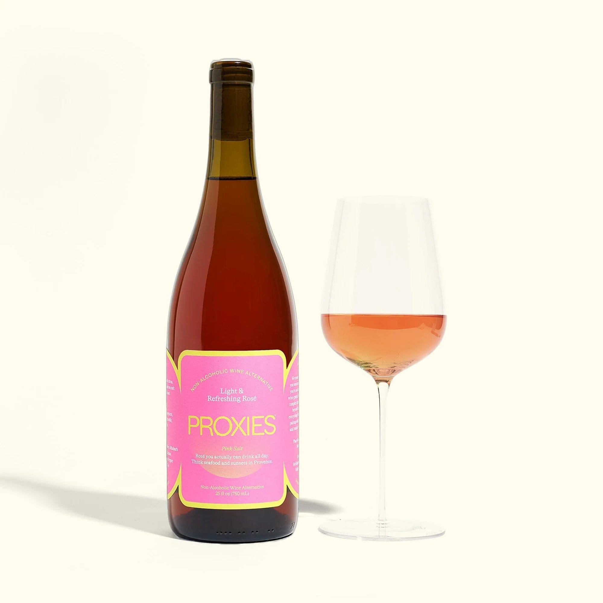 Proxies Pink Salt Non Alcoholic Rose Wine Alternative