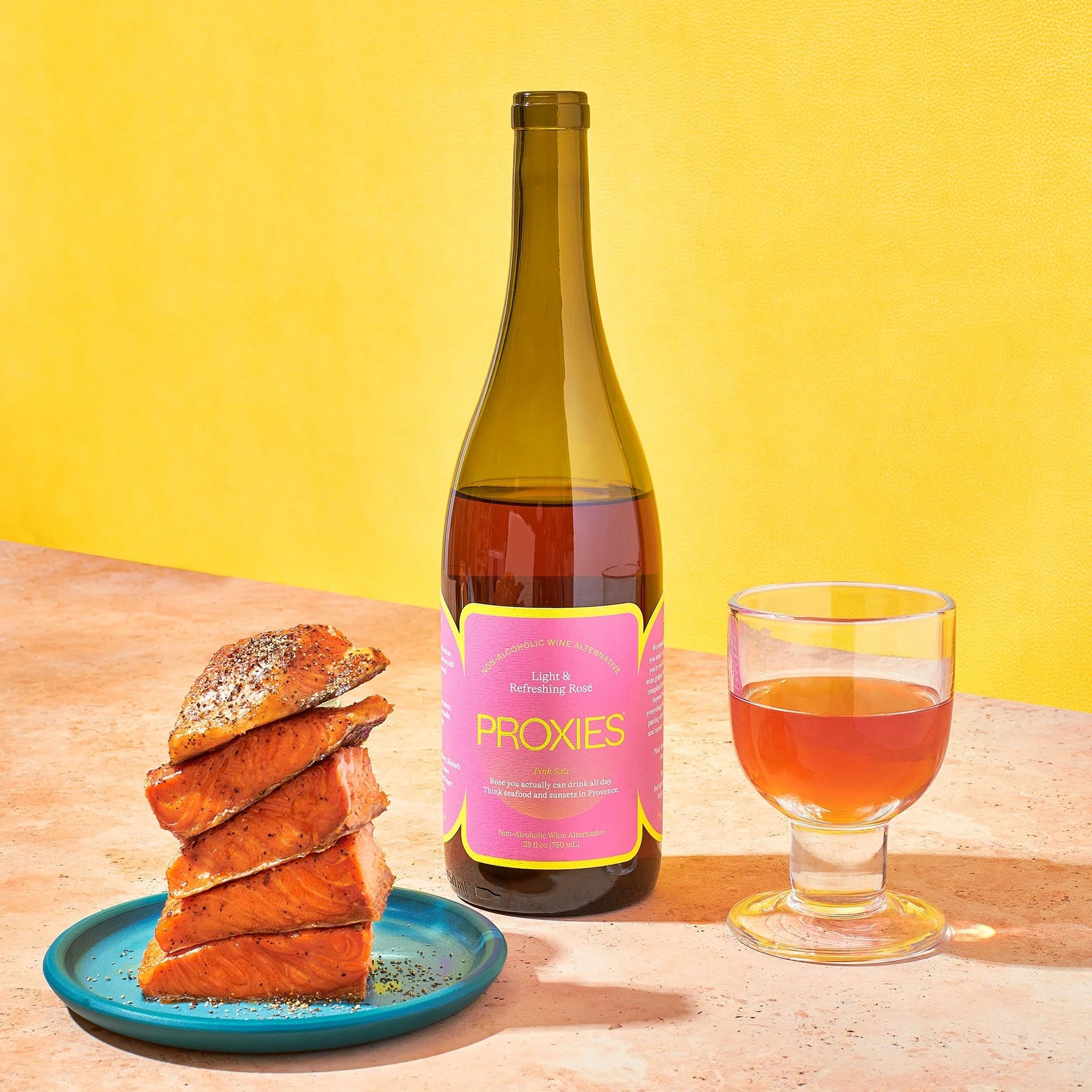 Proxies Pink Salt Non Alcoholic Rose Wine Alternative